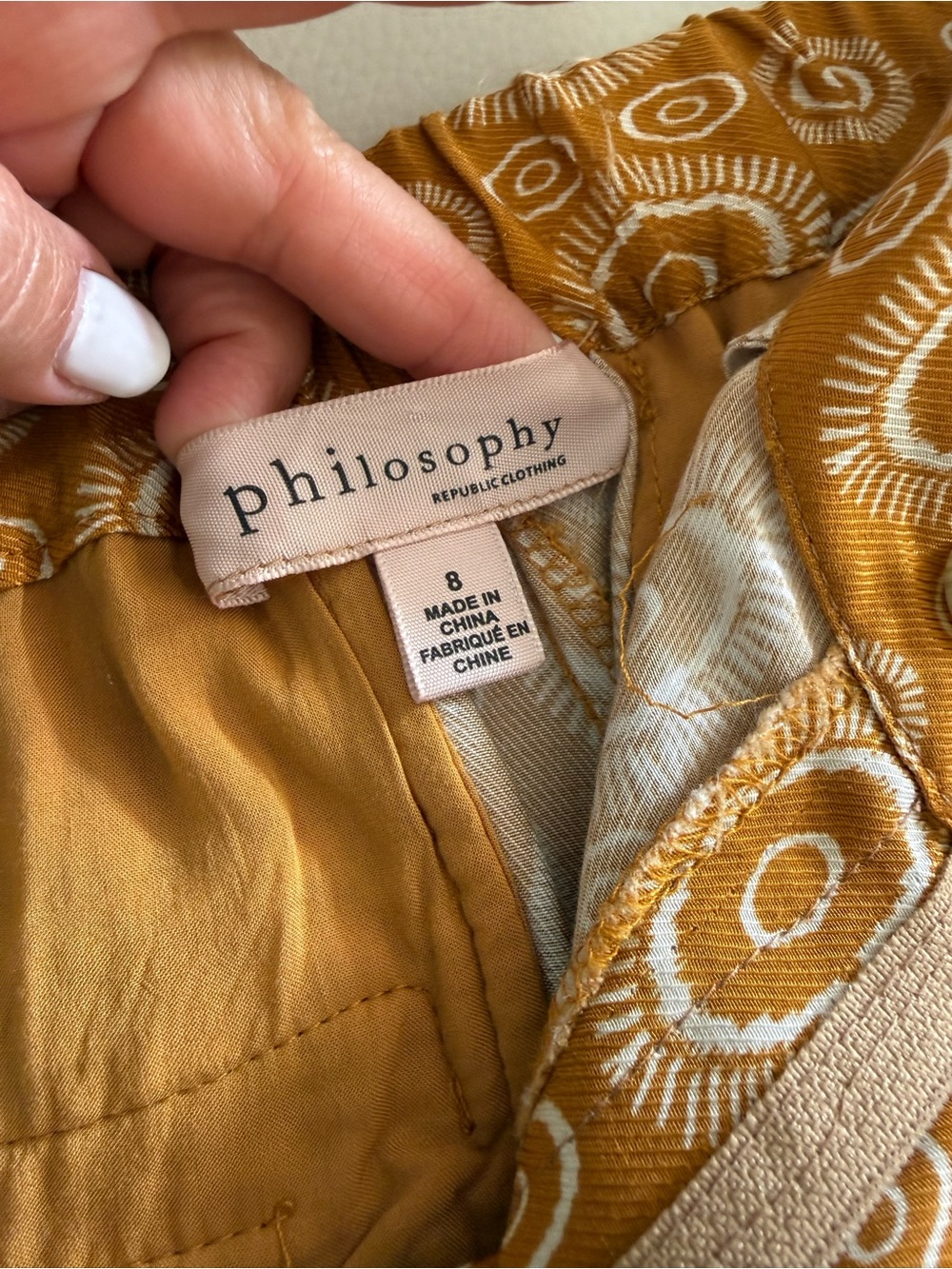 Boho Printed Wide Leg Pants by Philosophy - Picture 6 of 8